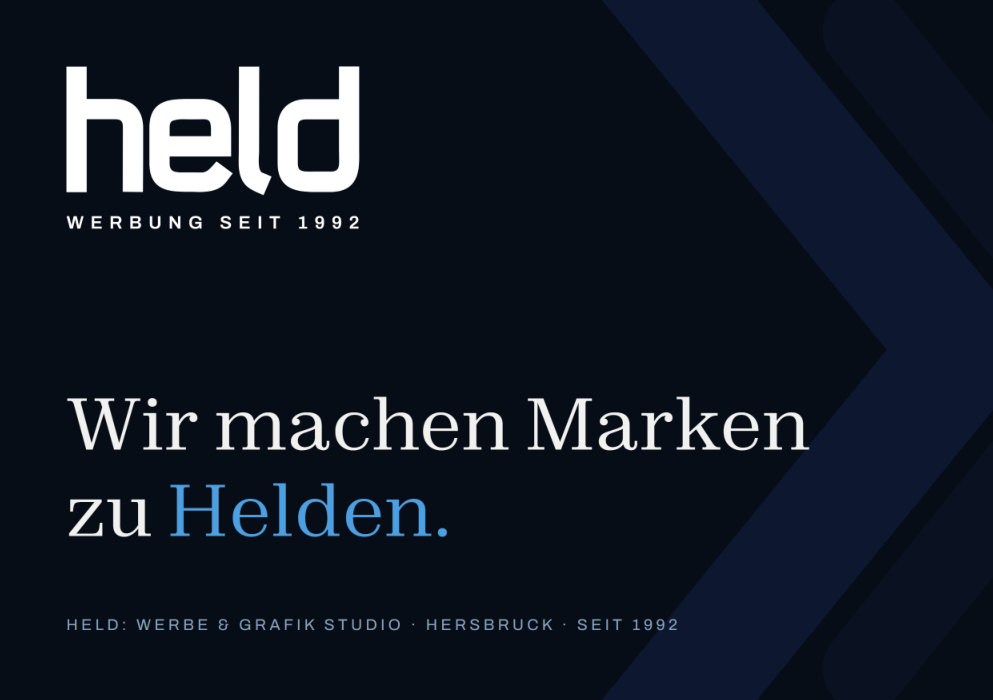 Imagebroschüre held: werbe & grafik studio