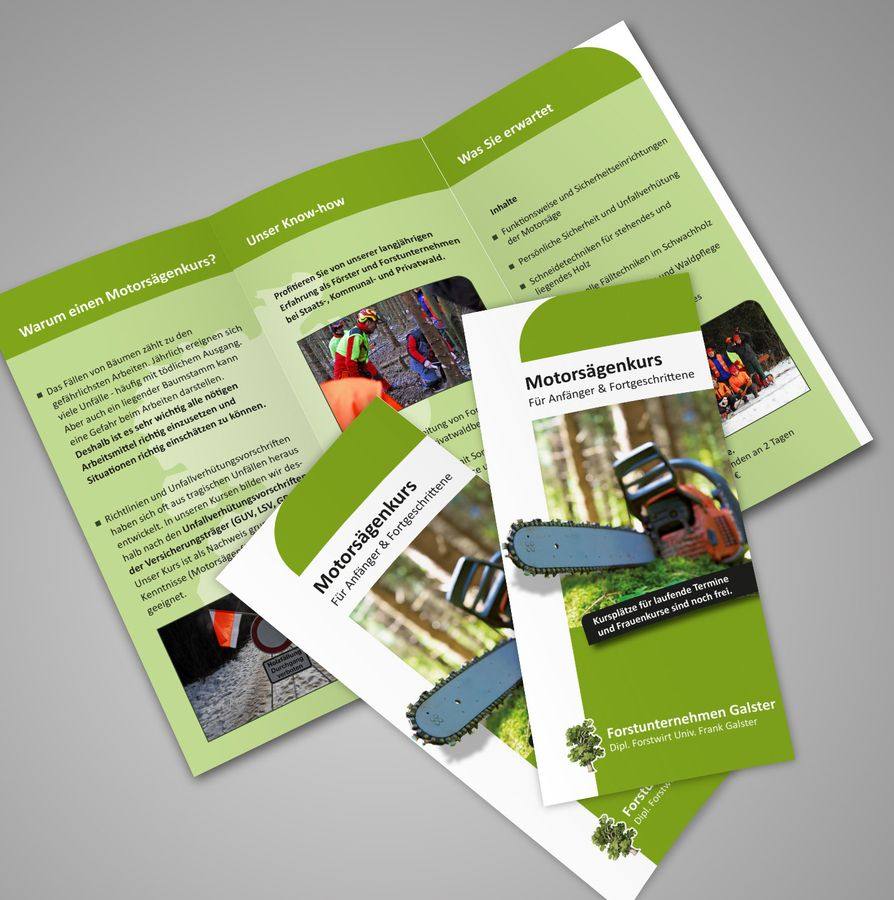 Motorsägenkurse — Falzflyer