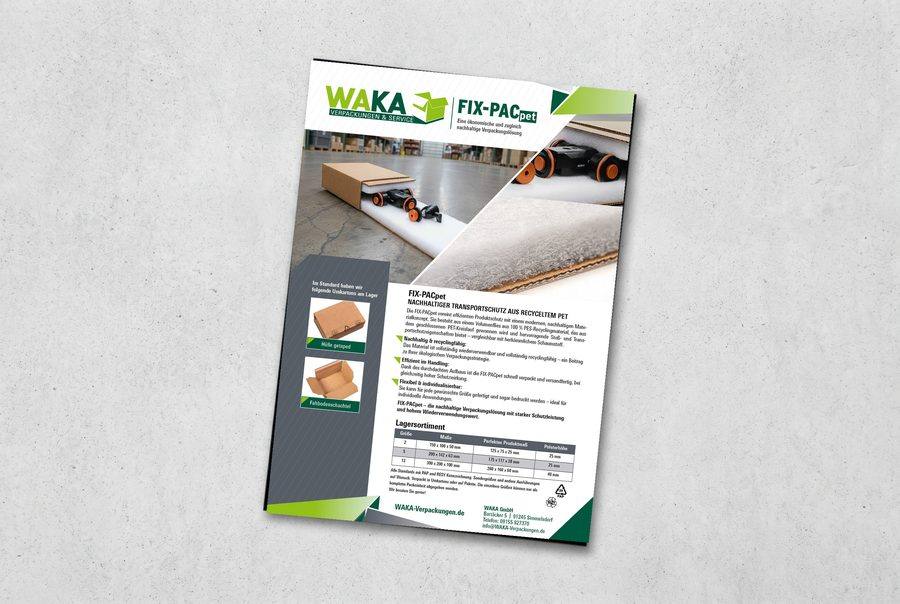 WAKA Verpackungen — Produktflyer