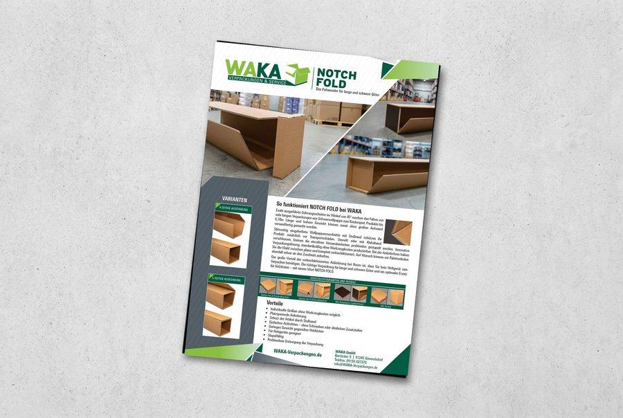WAKA Verpackungen — Produktflyer