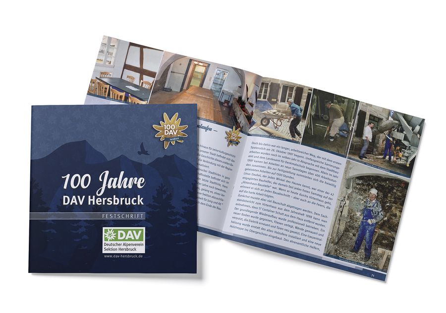100 Jahre DAV Hersbruck — Festschrift & Editorial