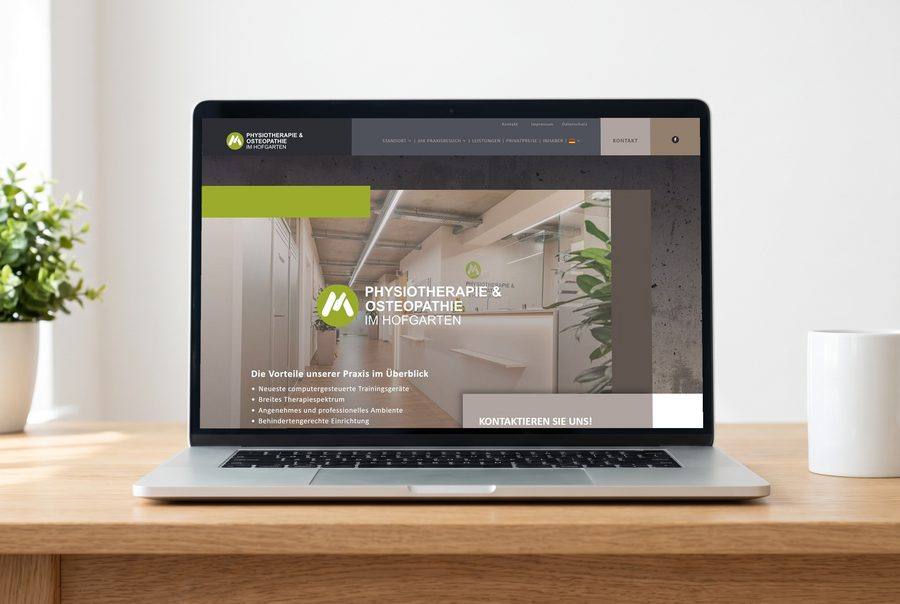 Webdesign für Physiotherapie im Hofgarten