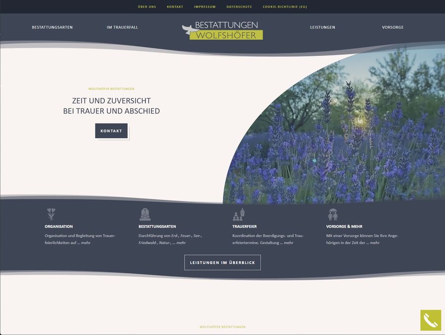Webdesign für Bestattungen Wolfshöfer