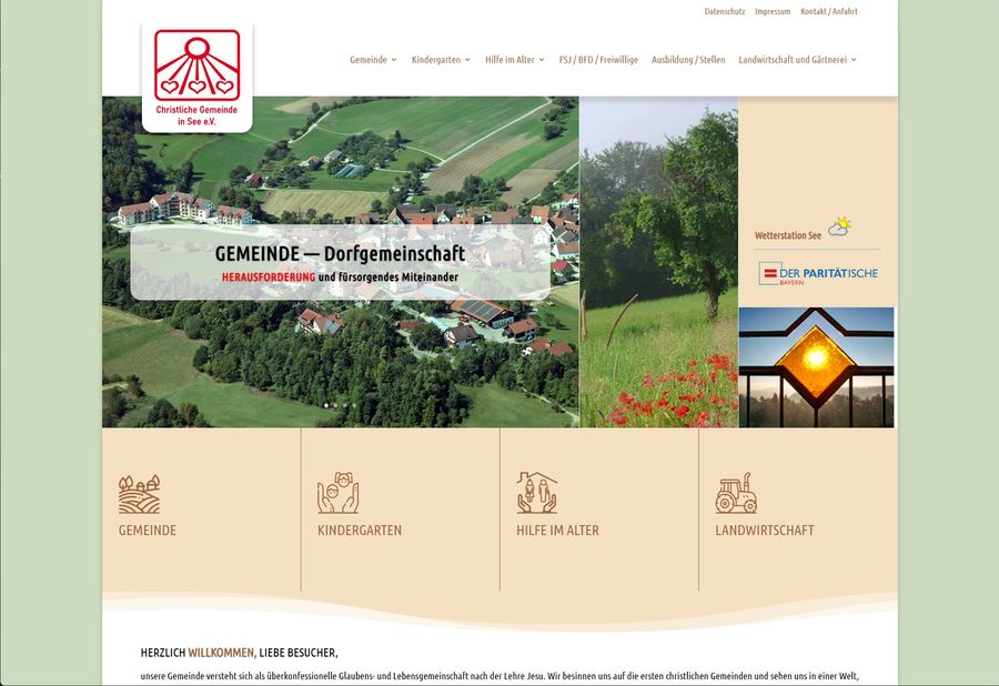 Webdesign für Christliche Gemeinde in See