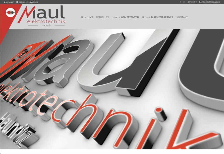 Webdesign für Elektro Maul
