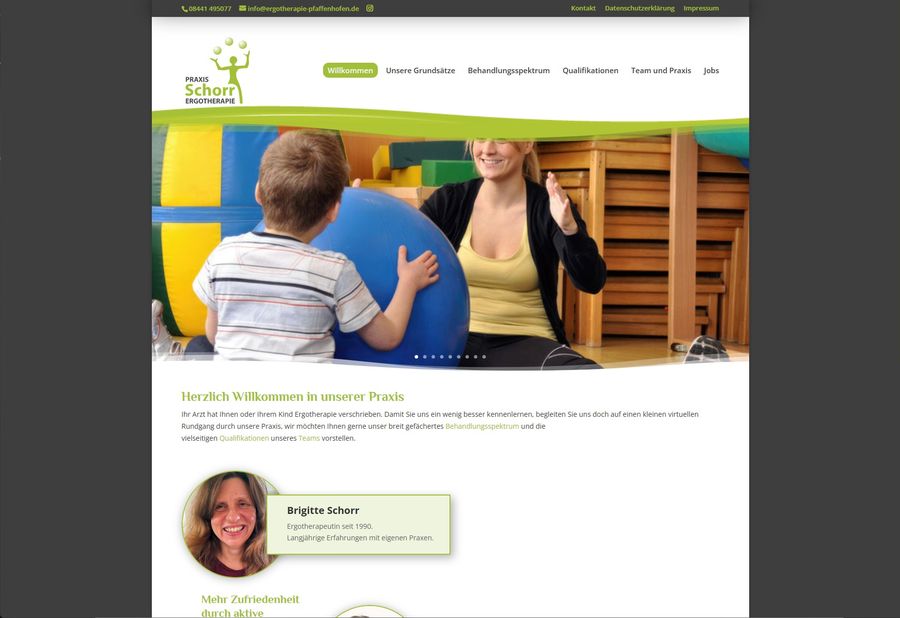 Webdesign für Ergotherapie Pfaffenhofen