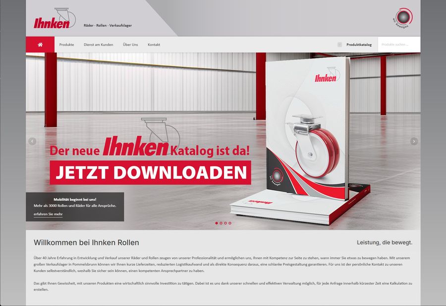 Webdesign für Ihnken Rollen