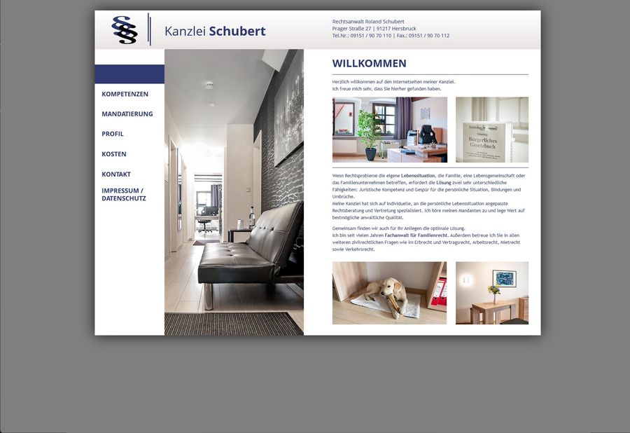 Webdesign für Kanzlei Schubert