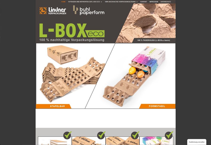 Webdesign für L-BOX eco