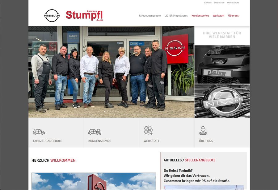 Webdesign für Autohaus Stumpfl