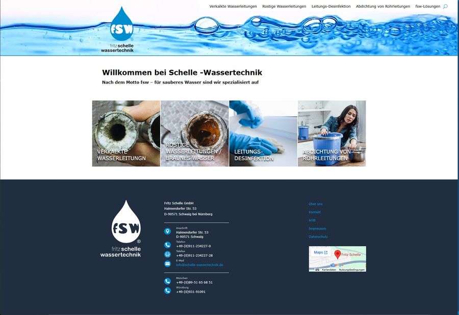 Webdesign für Schelle Wassertechnik